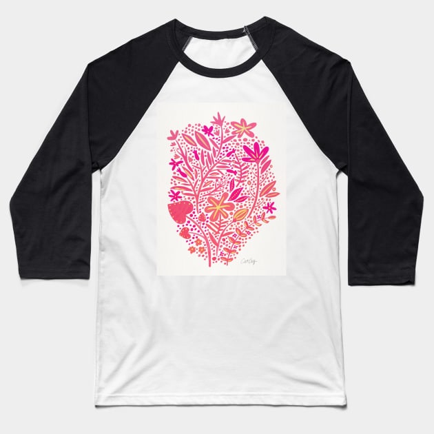 pink garden Baseball T-Shirt by CatCoq